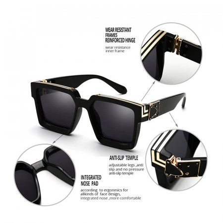 Ochelari de soare Unisex SuperCool LUXURY Summerwind UV400 Negru - Img 6