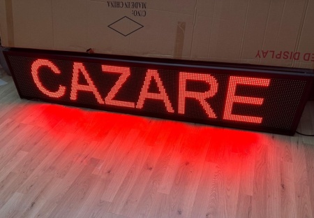 Panou Led de Exterior Programabil/Reclama Luminoasa 100x40cm ROSU ideala pentru CAZARE - Img 3