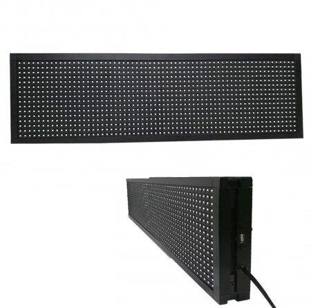 Panou LED exterior programabil și personalizabil, cu afișaj digital și reclamă luminoasă LED. Dimensiuni 70x40 cm, culoare albă. Creșteți-vă vizibilitatea și atrageți mai mulți clienți cu acest panou LED publicitar.
