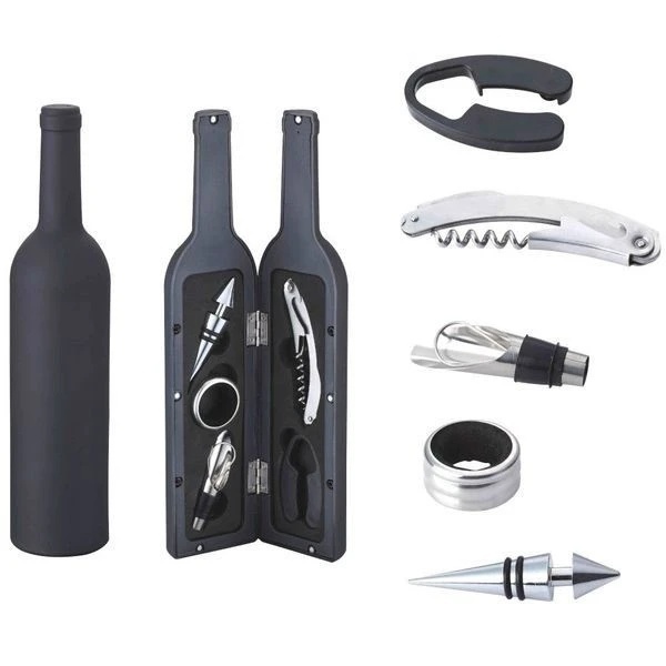 Set Exclusiv 6 Accesorii pentru Vin – Eleganta si Rafinament intr-o Cutie Sticla