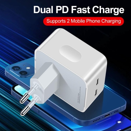Set Incarcator Fast Charge 50W cu doua porturi pentru APPLE - Img 3