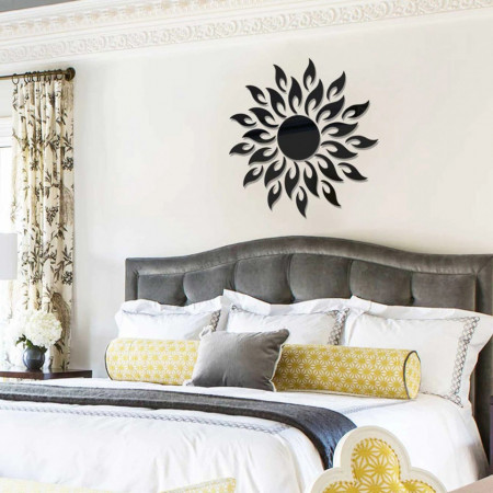 Set Oglinzi Design 3D BLACK SUN - Oglinzi Decorative Acrilice Luxury Home 27 buc/set - Img 5