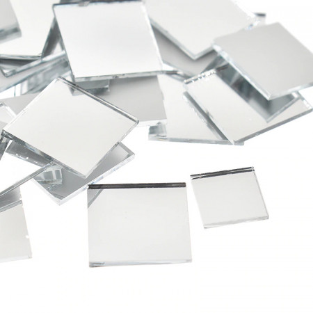 Set Oglinzi Design Patrat 4/4 cm - Decorative Acrilice Silver 1000 buc