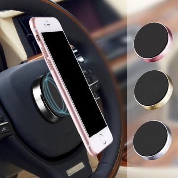 Suport auto magnetic de culoare neagra pentru telefoane mobile, prindere cu adeziv - Img 4