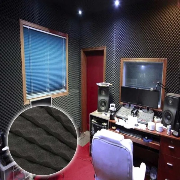 Burete pentru Izolare Acustica, 50 x 100 cm, Negru – Absorbtie Eficienta a Zgomotului si Reducerea Ecoului - Img 5
