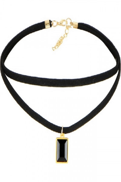 Choker Fashion Black Duble Delux - Colier elegant pentru gat