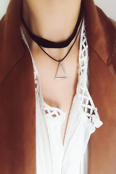 Choker Fashion Black pyramid - Colier elegant pentru gat