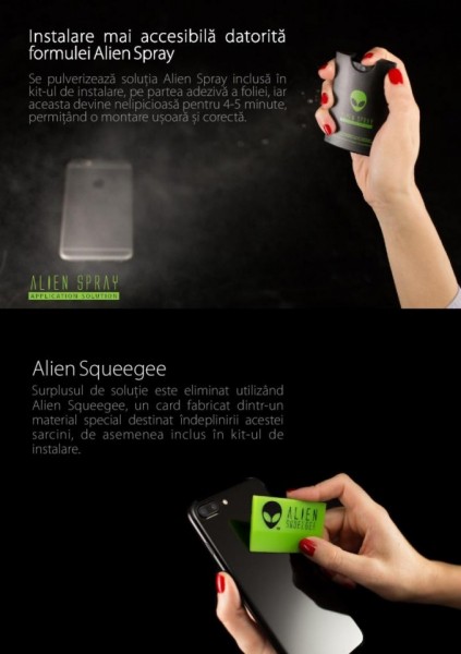 Folie Alien Surface HD, Samsung GALAXY S10 spate, laterale + Alien Fiber Cadou - Img 2