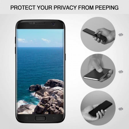 Folie de sticla 5D Samsung Galaxy S7 Edge, Privacy Glass, folie securizata duritate 9H - Img 2