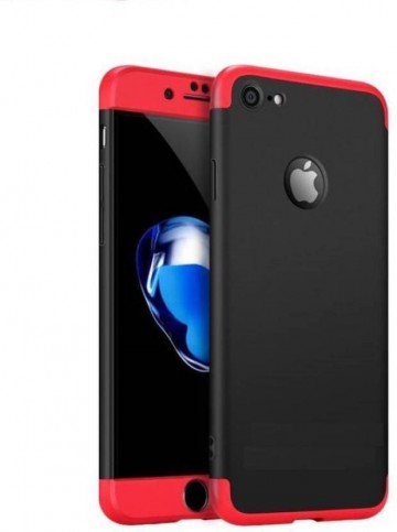 Husa Apple iPhone 6/6S, FullBody 360° 3in1 Negru-Rosu - Img 4