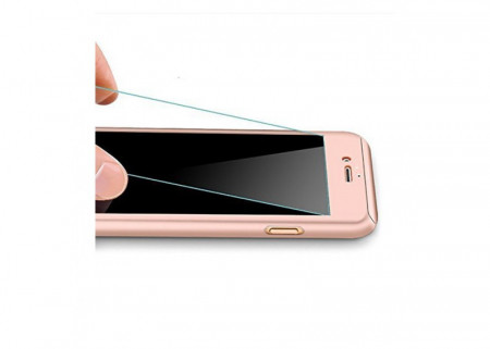 Husa Apple iPhone 7 Plus, FullBody Elegance Luxury Rose-Gold, acoperire completa 360 grade cu folie de sticla gratis - Img 2