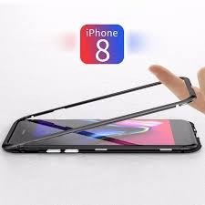 Husa Apple iPhone 8, Magnetica Negru, Perfect Fit cu spate de sticla securizata premium - Img 6