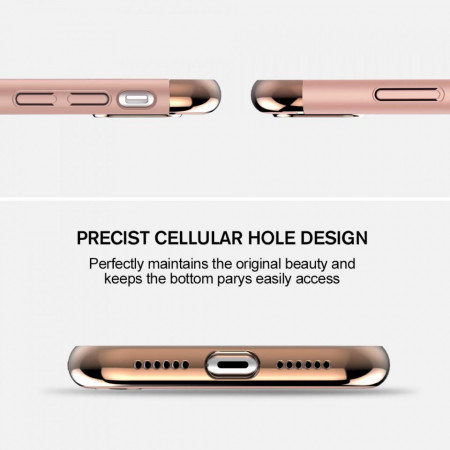 Husa Apple iPhone X, Elegance Luxury 3in1 Rose-Gold - Img 2