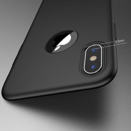 Husa Apple iPhone X, FullBody Elegance Luxury iPaky Black , acoperire completa 360 grade cu folie de sticla gratis - Img 3