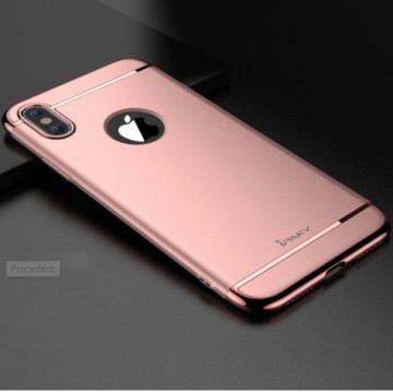 Husa Apple iPhone X, FullBody Elegance Luxury iPaky Rose-Gold , acoperire completa 360 grade cu folie de sticla gratis - Img 2