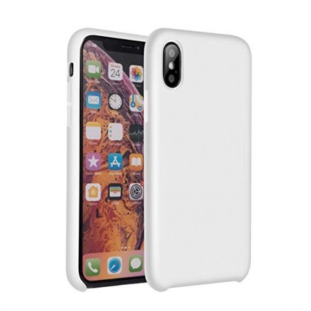 Husa Apple iPhone X, silicon slim antisoc Alb - Img 2