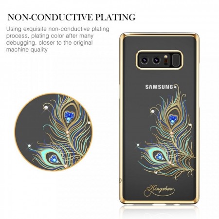 Husa Kingxbar pentru Samsung Galaxy Note 8 design Cristale Swarovski - Gold - Img 3