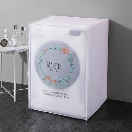 Husa pentru masina de spalat rufe si uscator de rufe cu incarcare frontala, dustproof, impermeabila, Design Deco