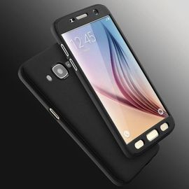 Husa Samsung Galaxy J3 2017, FullBody Elegance Luxury Black, acoperire completa 360 grade cu folie de sticla gratis - Img 2