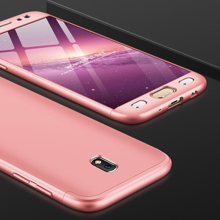 Husa Samsung Galaxy J3 2017, FullBody Elegance Luxury Rose-Gold, acoperire completa 360 grade cu folie de sticla gratis - Img 3