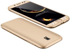 Husa Samsung Galaxy J5 2017, FullBody Elegance Luxury Gold, acoperire completa 360 grade cu folie de sticla gratis - Img 2