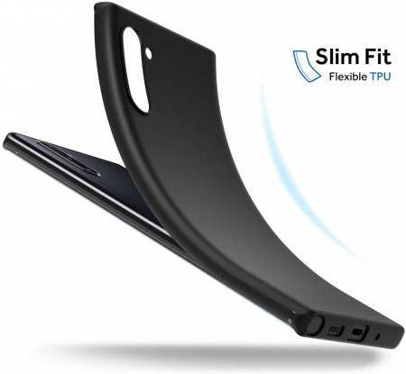 Husa Samsung Galaxy Note 10, silicon slim antisoc Negru
