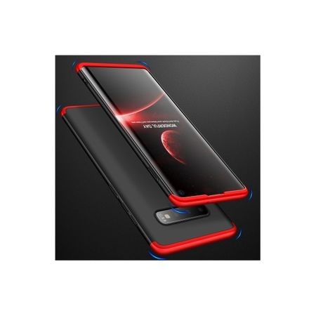 Husa Samsung Galaxy S10, Elegance Luxury, 360° 3in1 Negru-Rosu - Img 6