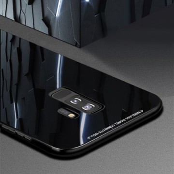 Husa Samsung Galaxy S7 Edge,Elegance Luxury Back Glass, husa cu sticla securizata pe spate de culoare neagra - Img 2