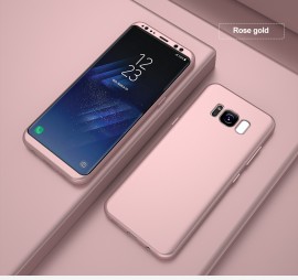 Husa Samsung Galaxy S8, FullBody Elegance Luxury Rose-Gold, acoperire completa 360 grade cu folie de protectie gratis - Img 2