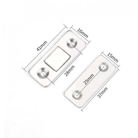 Magnet puternic neodim dreptunghiular cu incuietoare magnetica pentru mobila + suruburi de fixare