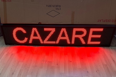 Panou Led de Exterior Programabil/Reclama Luminoasa 200x40cm ROSU ideala pentru CAZARE - Img 2