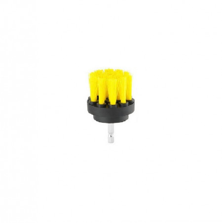 Perie rotunda mica pentru Mocheta &amp; Uz Casnic / Profesional - Detailing Carpet Brush cu Adaptor Bormasina - Img 3