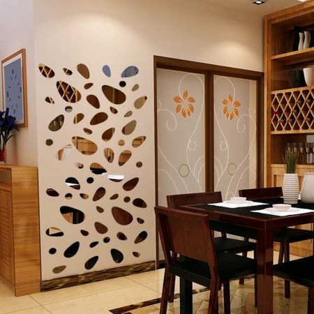 Set Oglinzi Design 3D Silver Piatra Cubica MyStyle® - Oglinzi Decorative Acrilice Luxury Home 12 buc/set - Img 5