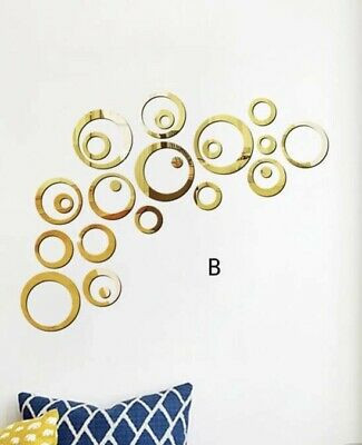 Set Oglinzi din PVC Design Modern - Oglinzi Decorative Acrilice Gold - Luxury Home 24 bucati/set - Img 7