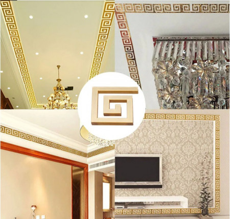 Set Oglinzi Design Versace - Oglinzi Decorative Acrilice Gold Plated - Luxury Home 10 bucati/set