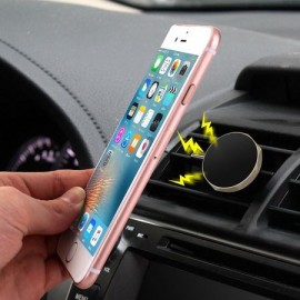 Suport auto magnetic de culoare rose-gold pentru telefoane mobile, prindere la ventilatie - Img 2