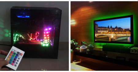Banda LED USB pentru Iluminare Ambientala in Spatele Televizorului Backlight TV RGB