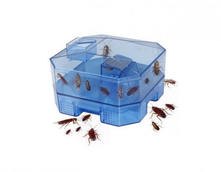 Capcana pentru gandaci reutilizabila din plastic cu 4 zone si 2 nivele cu eficienta maxima - Img 2