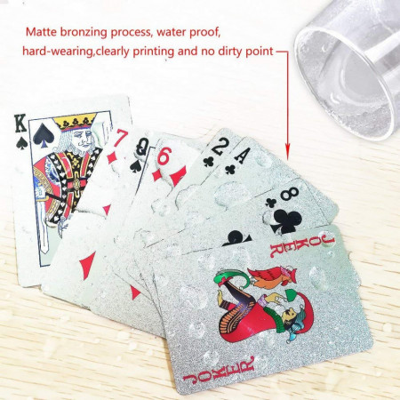 Carti de joc Silver Casino Poker, aspect Euro € - Img 5