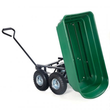Carucior de gradina, sarcina maxima 300 kg, cupa rabatabila, maner lung cu burete antiderapant