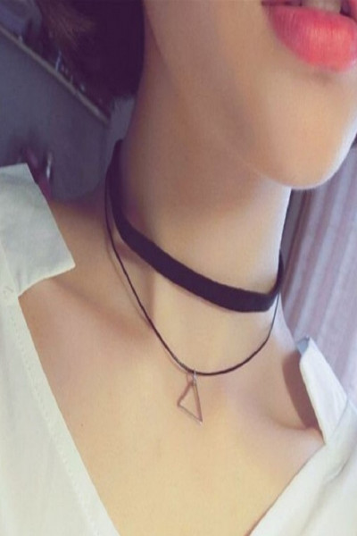 Choker Fashion Black pyramid - Colier elegant pentru gat