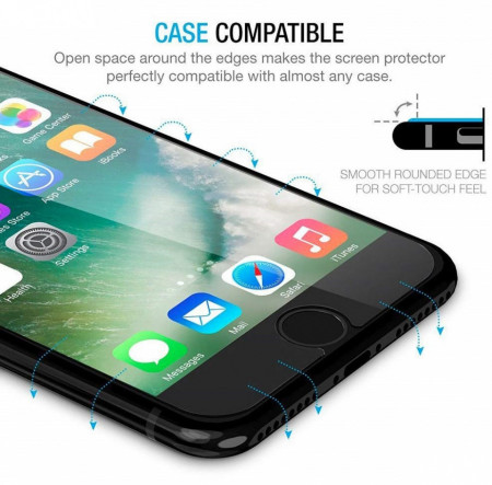 Folie de sticla case friendly Apple iPhone 7 Plus/8 Plus, Elegance Luxury transparenta - Img 4