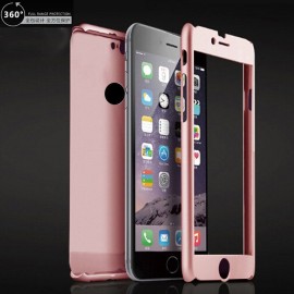 Husa Apple iPhone 6/6S, FullBody Elegance Luxury Rose-Gold, acoperire completa 360 grade cu folie de sticla gratis - Img 2
