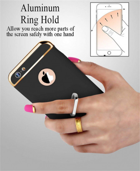 Husa Apple iPhone 6 Plus/6S Plus, Elegance Luxury 3in1 Ring Black - Img 4