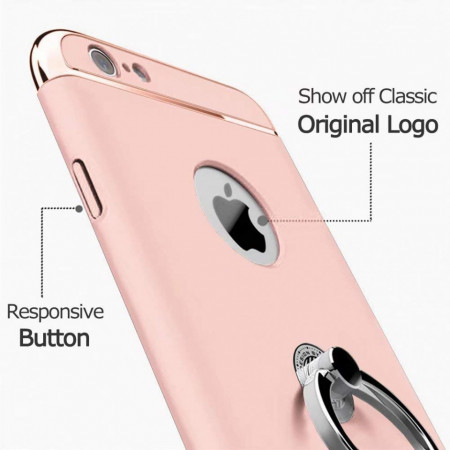 Husa Apple iPhone 7, Elegance Luxury 3in1 Ring Rose-Gold - Img 4