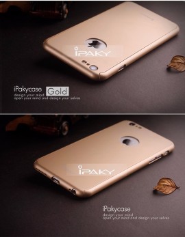 Husa Apple iPhone 7, FullBody Elegance Luxury iPaky Gold , acoperire completa 360 grade cu folie de sticla gratis - Img 2