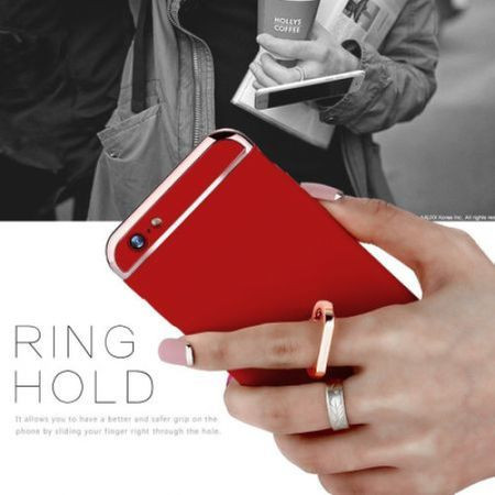 Husa Apple iPhone 7 Plus, Elegance Luxury 3in1 Ring Red - Img 2