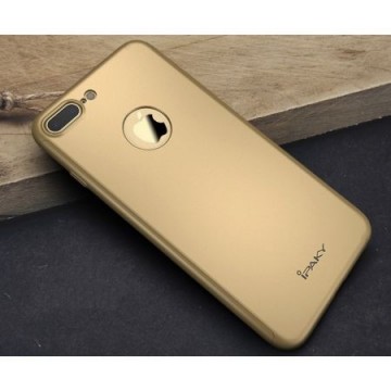 Husa Apple iPhone 8 Plus, FullBody Elegance Luxury iPaky Auriu , acoperire completa 360 grade cu folie de sticla gratis - Img 3