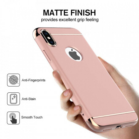 Husa Apple iPhone X, Elegance Luxury 3in1 Rose-Gold - Img 3
