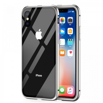 Husa Apple iPhone X, Magnetica Negru, Perfect Fit cu spate de sticla securizata premium - Img 5